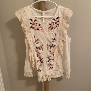 Anthropologie embroidered top